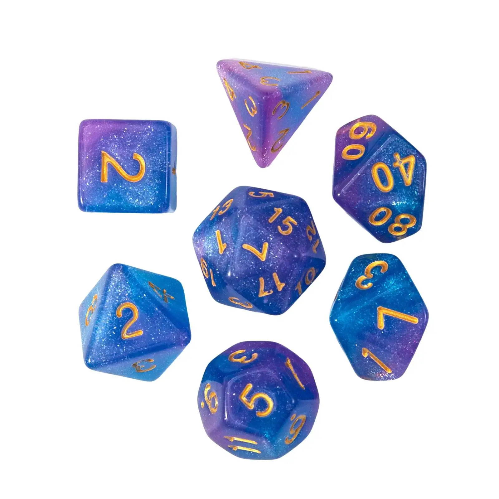 

4 набора многогранных акриловых игральных костей (7 штук в каждом), набор полигональных костей D4-D20 для карточных игр MTG, настольных ролевых игр