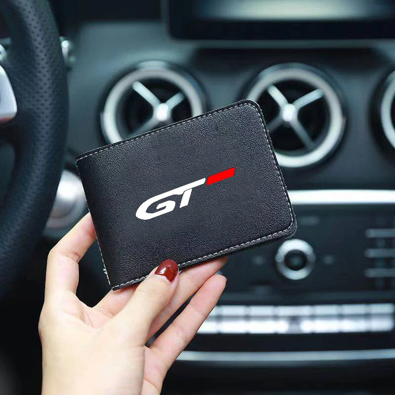 

PU Leather Car Driving Documents Case Credit Card Holder for Peugeot gt gti gtline 508 5008 3008 208 2008 308