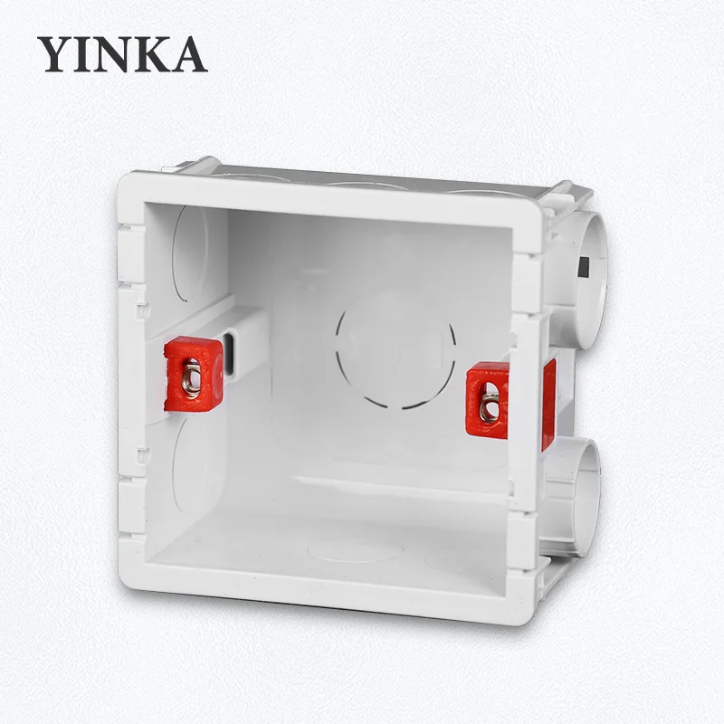 YINKA Tp86 Switch Mounting Box Cassette Flame Retardant Plastic PVC Junction Back Box Universal White Assemblable Waterproof Box