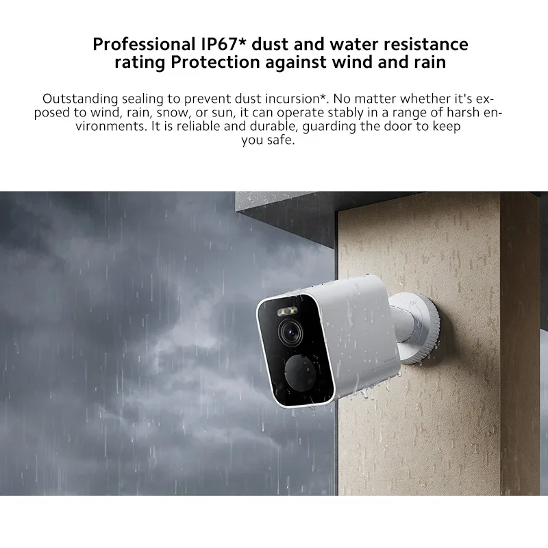 【Fresh finds】Global Version Xiaomi Outdoor Camera BW500 2.5K Resolution 10000mAh Super-large Battery 8GB Onboard Storage IP 67