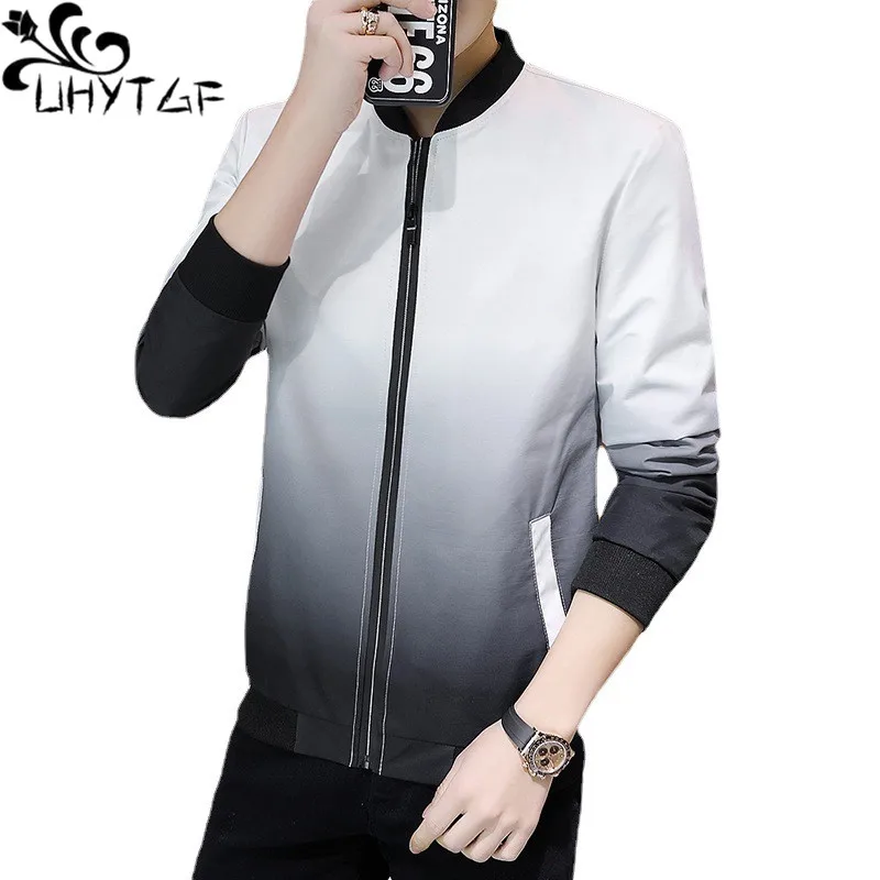 

UHYTGF New Spring Autumn Jacket Men's Korean Slim Baseball Clothes Male Coat Fashion Youth Casual Thin Outewear Men Chaqueta 293