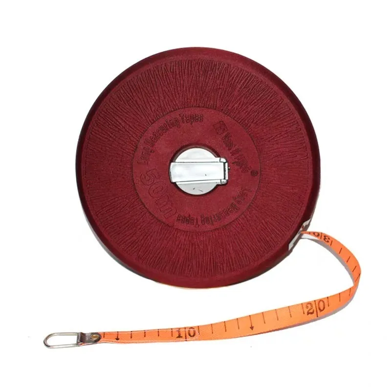 Fiberglass Disk Tape Measure Hand Crank Soft Measuring Tape 5M Engineering Survey Ruler