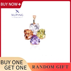Xuping Jewelry Store Charms Flower Design Women Pendant Necklace with Gold Color Plated for Women Lady Trendy Design Gift 32897