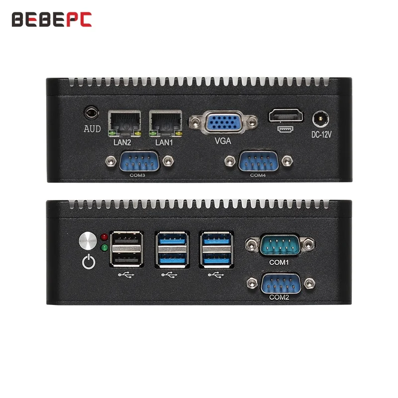 Imagem -01 - Bebepc-mini pc Fanless Industrial Intel Celeron N5100 Ddr4 Lan com Rs232 Rs485 Wifi 4g Lte Windows 10 Linux