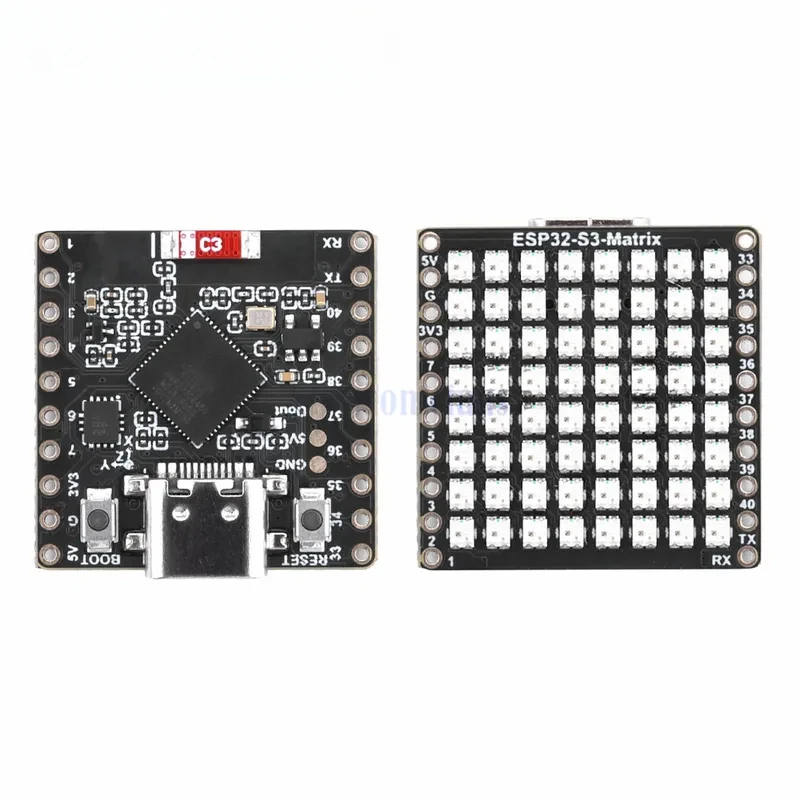 ESP32-S3 Micro Development Board with 8x8 LED Matrix Wi-Fi BLE 5.0 Compact Module