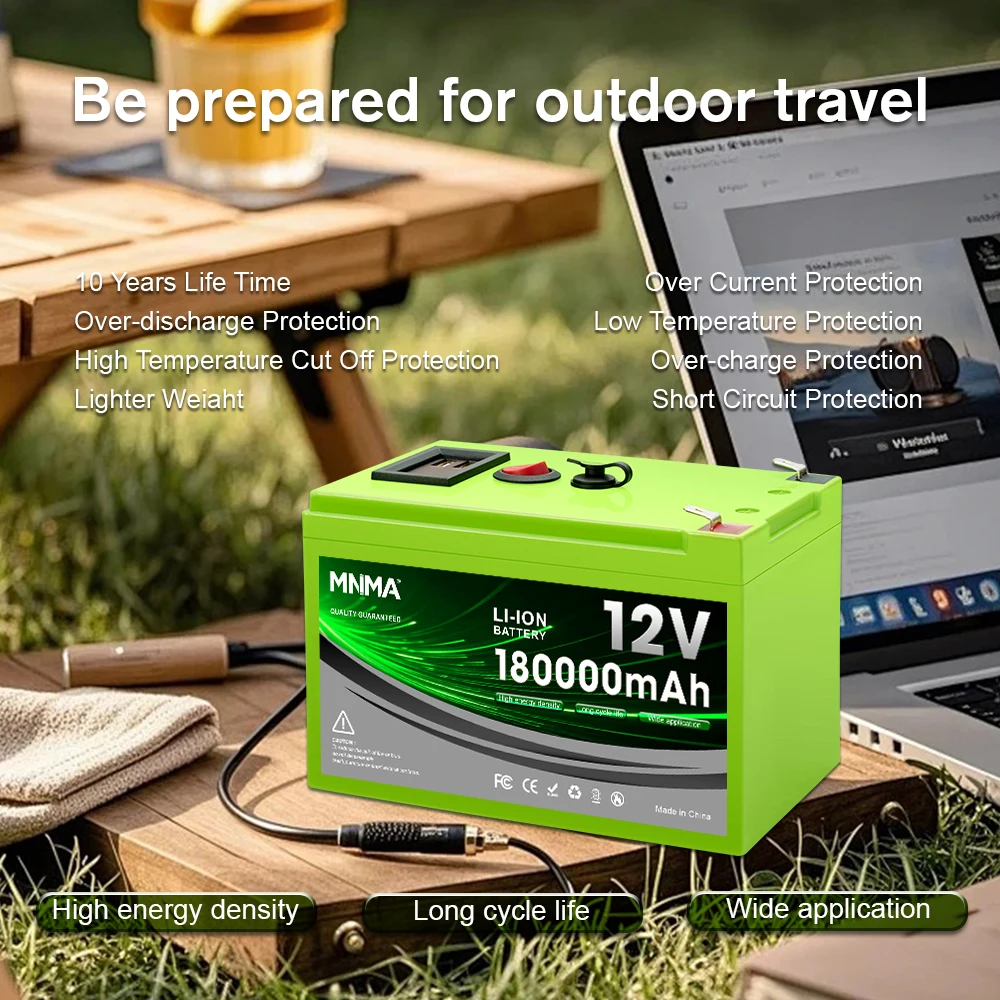 12V100Ah Built-in BMS lithium- - Outdoor Camping Tv ulasan dan harga