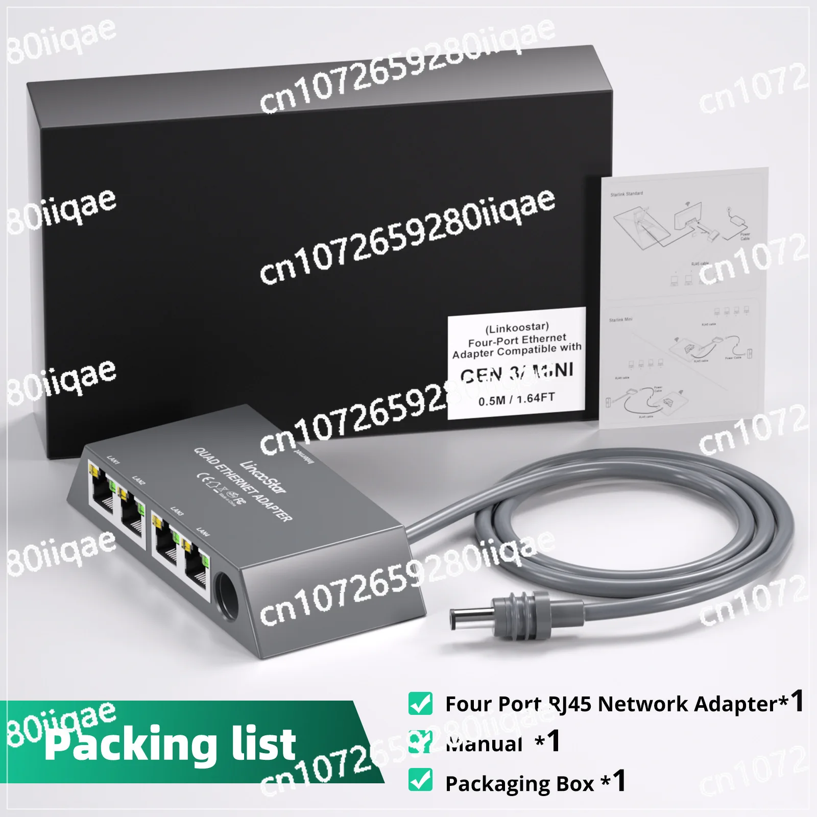 

4-Port mini Ethernet Gigabit Ethernet port Gen3 adapter RJ45 network adapter box