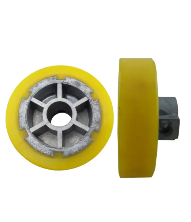 2 piezas de rueda para máquina de sellado automático continuo FR770, rueda de goma FRM980, rueda de goma FR900, rodillo plano amarillo