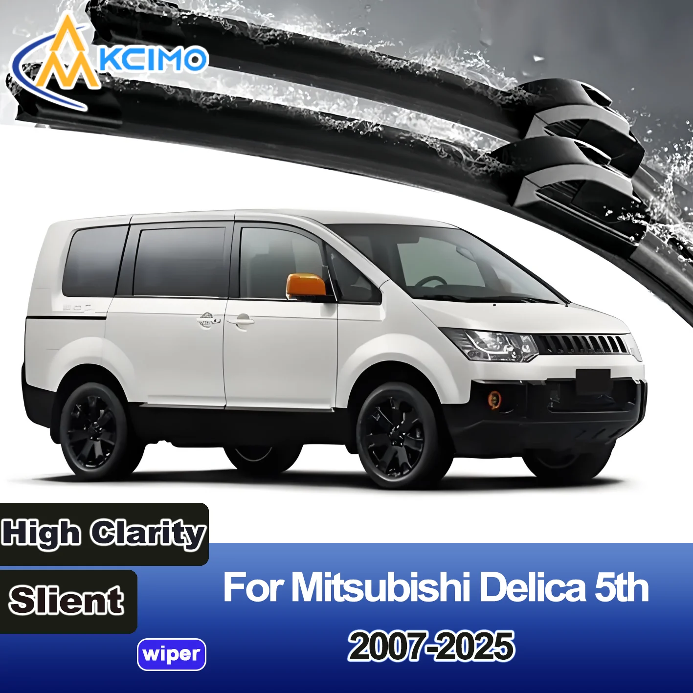 

KCIMO 2PCS New Front Windshield Wiper Blade for Mitsubishi Delica 5th D:5 2007-2025 Front Windshield Auto Wipers Blade Brushes
