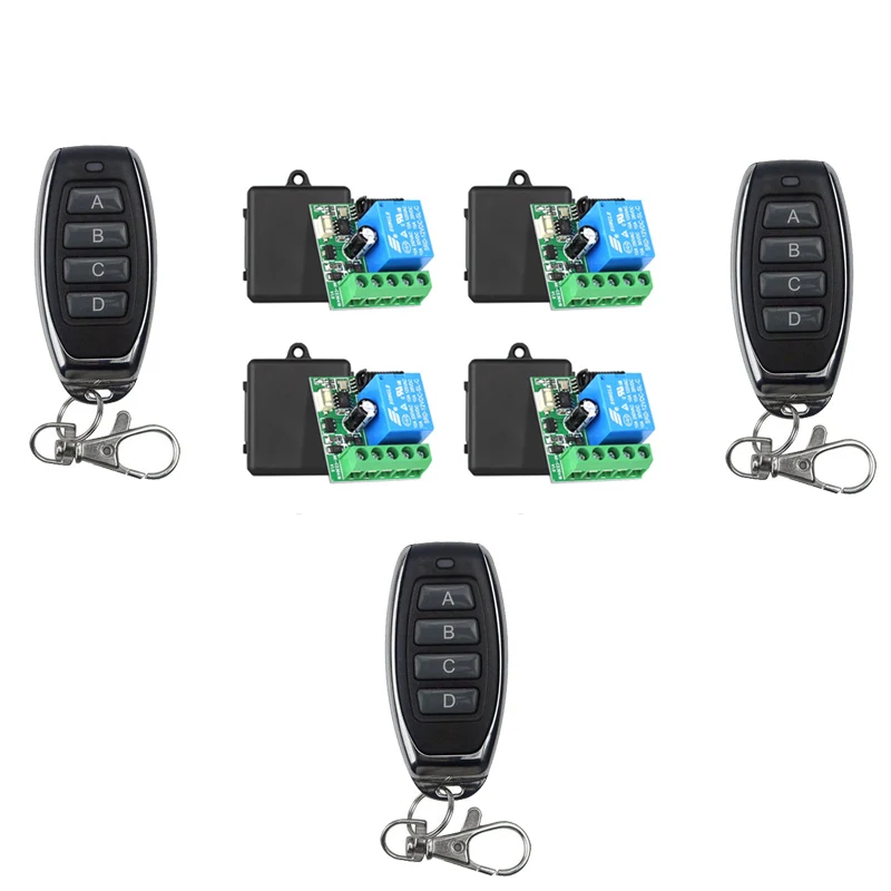 433mhz DC12V 1CH 1Channel 10A Relay Remote Control Switch Wireless Switch Remote Control Receiver Module And Rf Transmitter