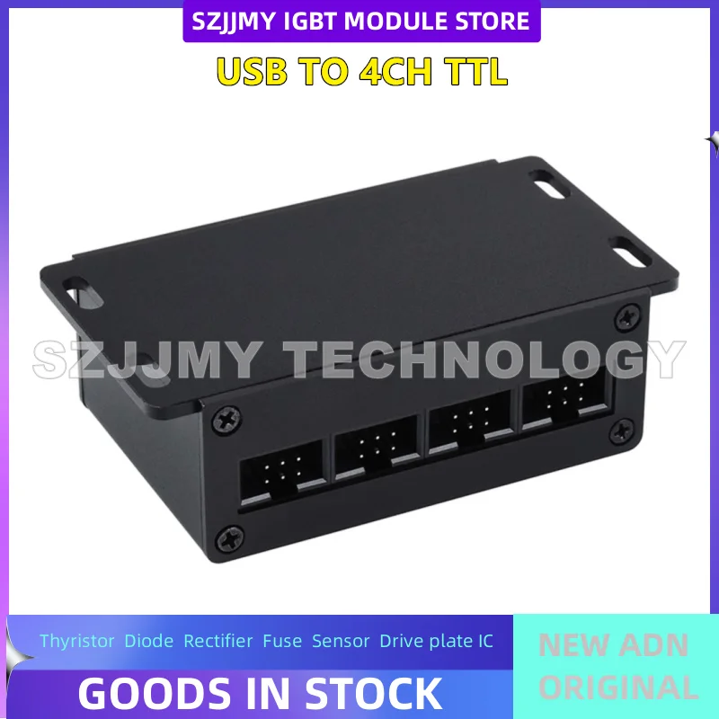 NEW Industrial grade USB to 4-channel TTL/UART aluminum alloy shell universal serial communication conversion module