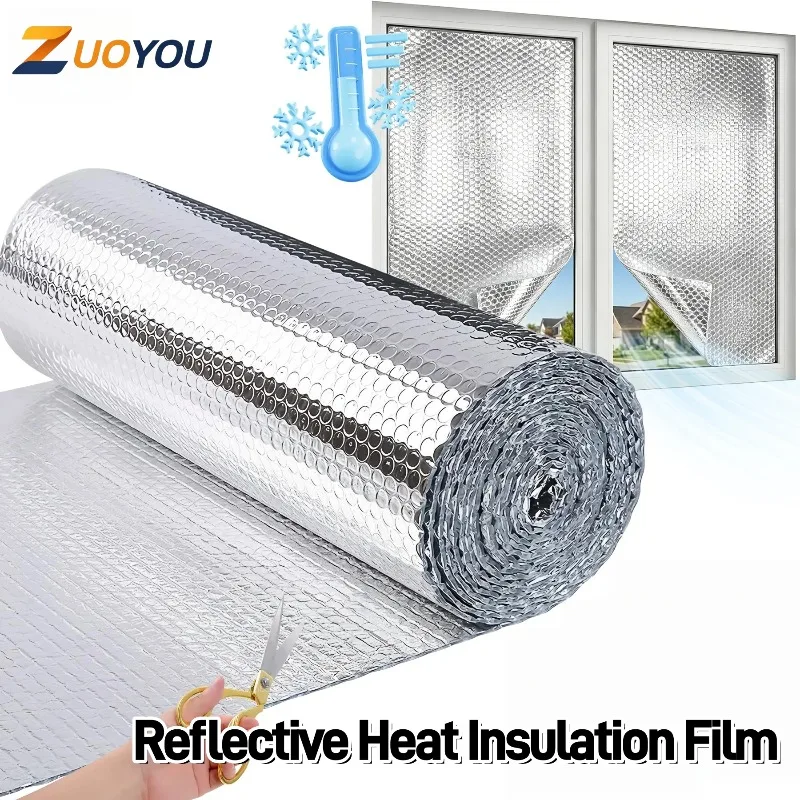 Double Aluminum Foil Bubble Insulation Sheet Thermal Reflective Barrier Heat Shield Sun Blocker for Window Roof RV Garage Door