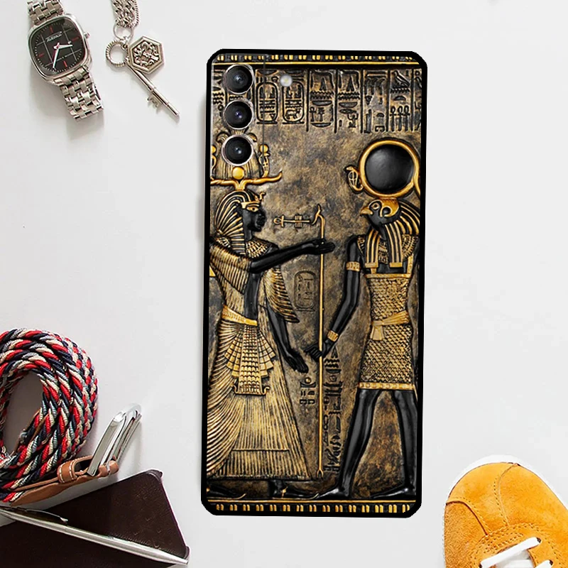 Heiliges Auge des Horus Ägypten Fresko Fall für Samsung Galaxy S24 S23 S22 Ultra Note 20 10 S8 S9 S10 plus S20 Fe S21 Fe Abdeckung