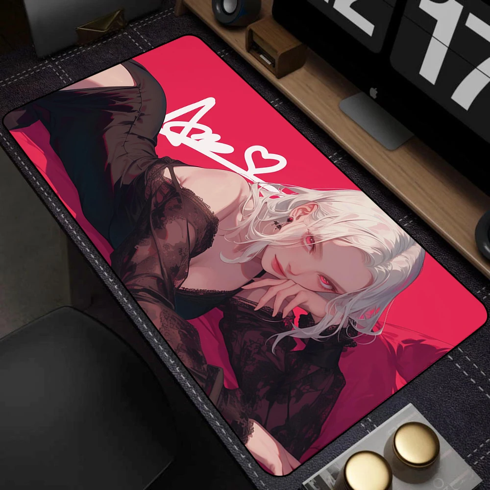 Grande mousepad de jogos sexy anime meninas tapete de borracha mouse computador mouse pad pc gamer acessórios escritório antiderrapante tapete de mesa do portátil