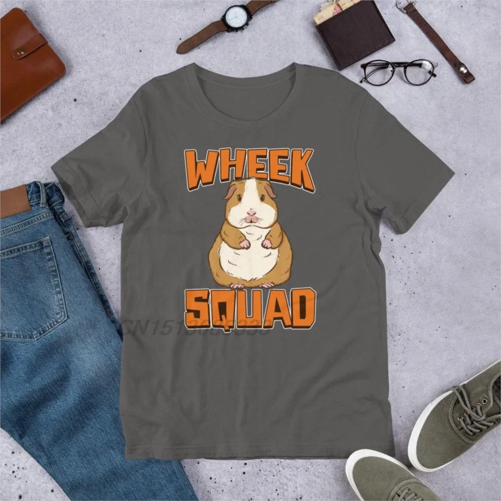 Wheek Squad Guinea Pig Lover Gift T-shirts Funny Furry Potato Pet Tee Shirts Unisex Novelty Unicorn Printed Vintage T Shirts