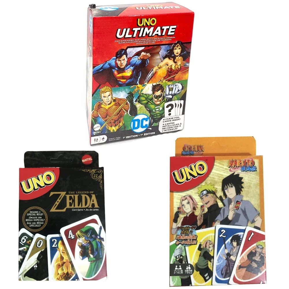 New Anime UNO ULTIMATE Card  And UNO Zelda Card Game  Family Funny Entertainment Board Game Poker Cards Game Gift Box