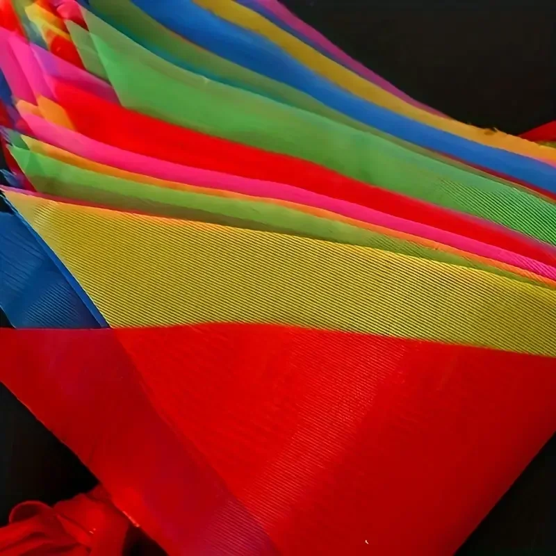 Banderines triangulares de colores pequeños, Bandera de apertura para celebración de boda, cuerda de seguridad, cinturón de aislamiento, Bandera de advertencia