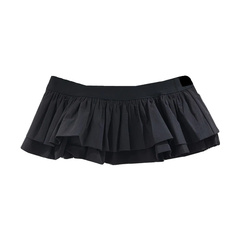 Female Fashion Air Skirt 2024 Summer Design Sense Niche Unique Chic Waist-Tight Slimming Pettiskirt Stitching Skirts for Women