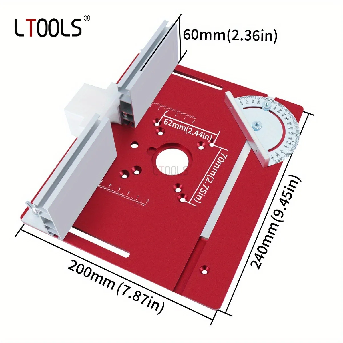 C8 Router Table Insert Plate Inverted Plate Aluminum Alloy Woodworking Bench Table Saw Multifunctional Trimmer Engraving Machine