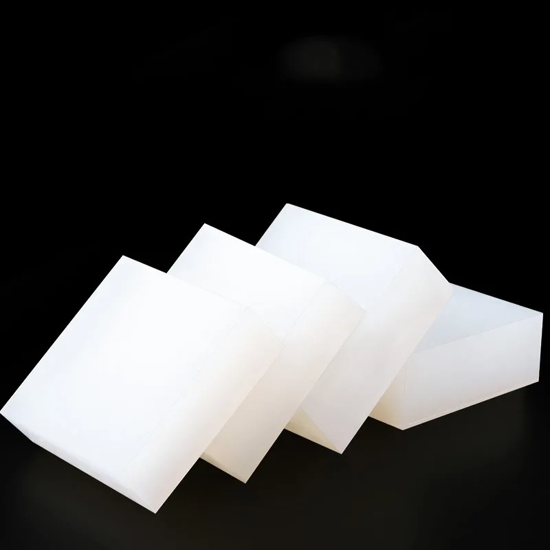 High Elastic White Silicone Sheet Rubber Damping Soft Pad Wear Resistant Shockproof Block Gaskets Thick 1~50mm Shock-absorbing