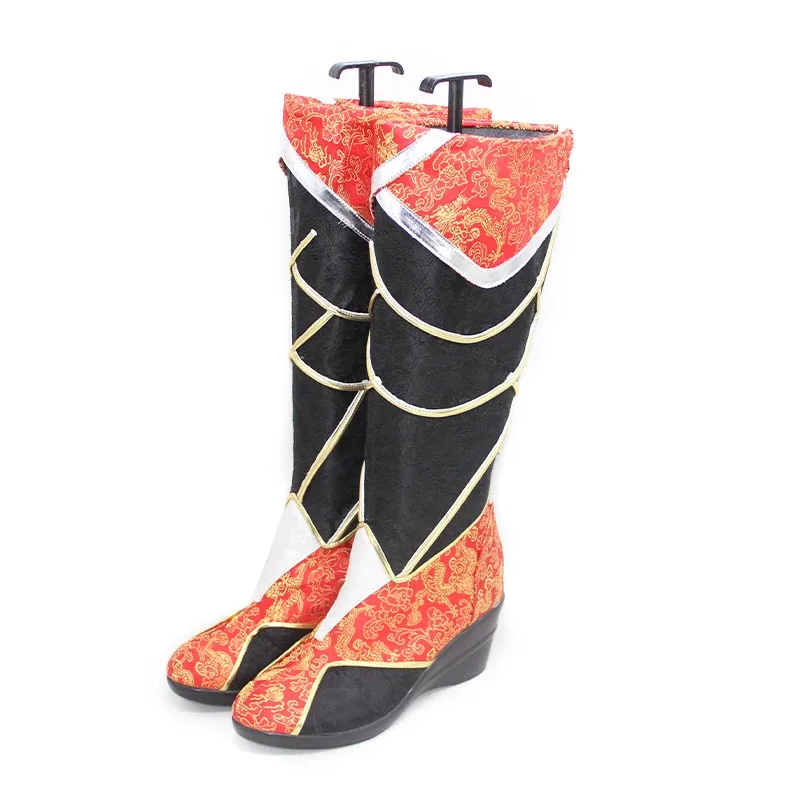 

2025 11 LOL The Nine-Tailed Fox Ahri PU Leather Shoes Halloween Carnival Boots Cosplay Props Custom Made