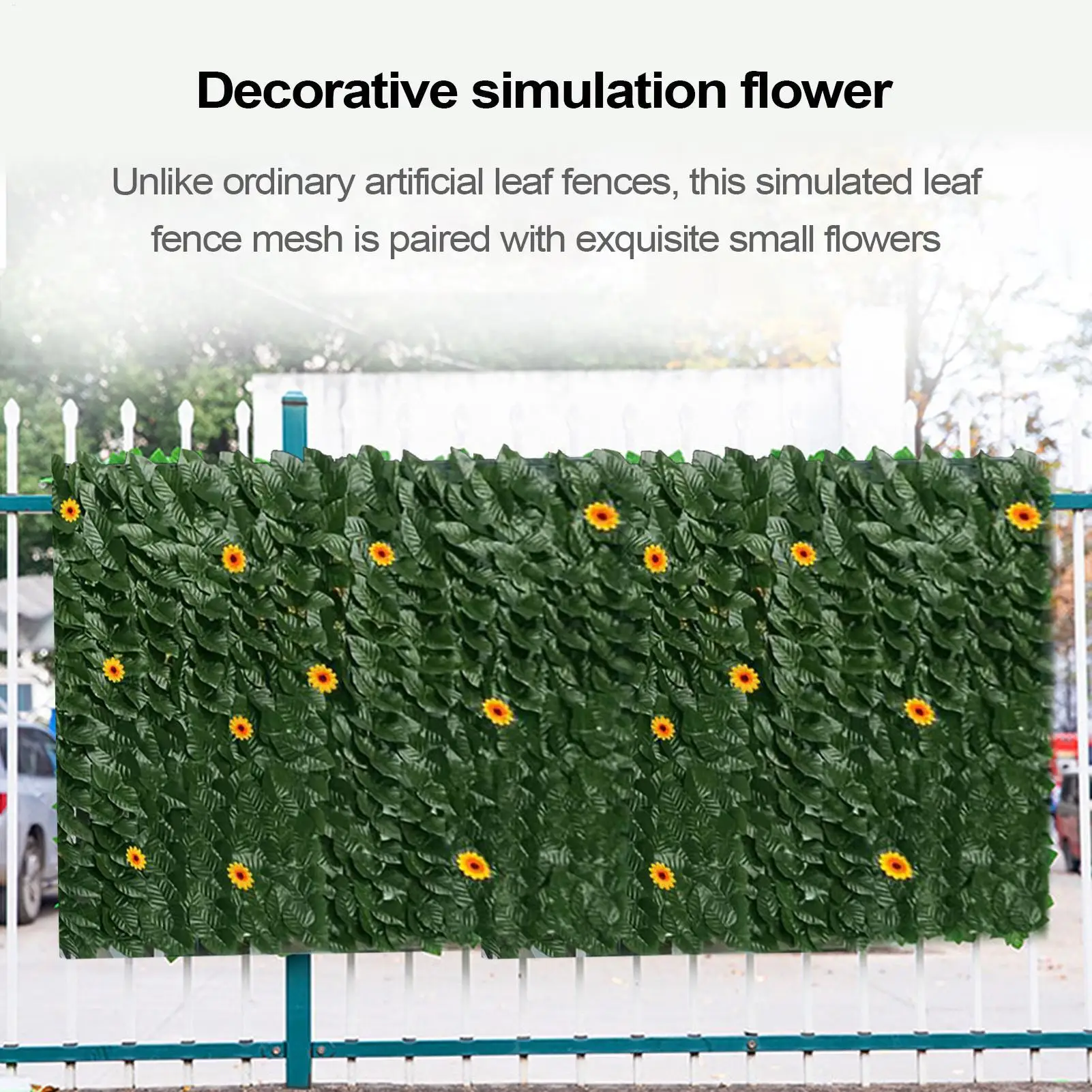 Artificial Ivy Privacy Fence Screen 9.84ft Decorative Aesthetic Cover Privacy Screen For Patio Balcony Garden Porch Apartment