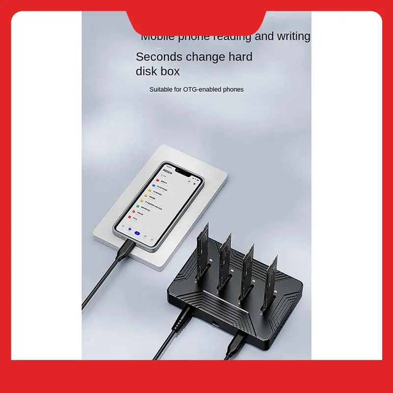 Blueendless 4 Bay M2 SSD Box Type C USB3.2 10 Гбит/с M.2 NVME SATA Ngff Корпус SSD из алюминиевого сплава с двумя протоколами