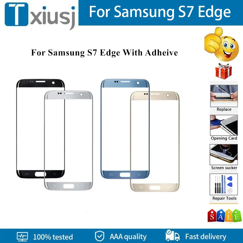 For Samsung Galaxy S7 Edge Glass Screen SM-G935F G935FD G935W8 G9350 G935S SC-02H LCD Display Touch Front Outer External Lens