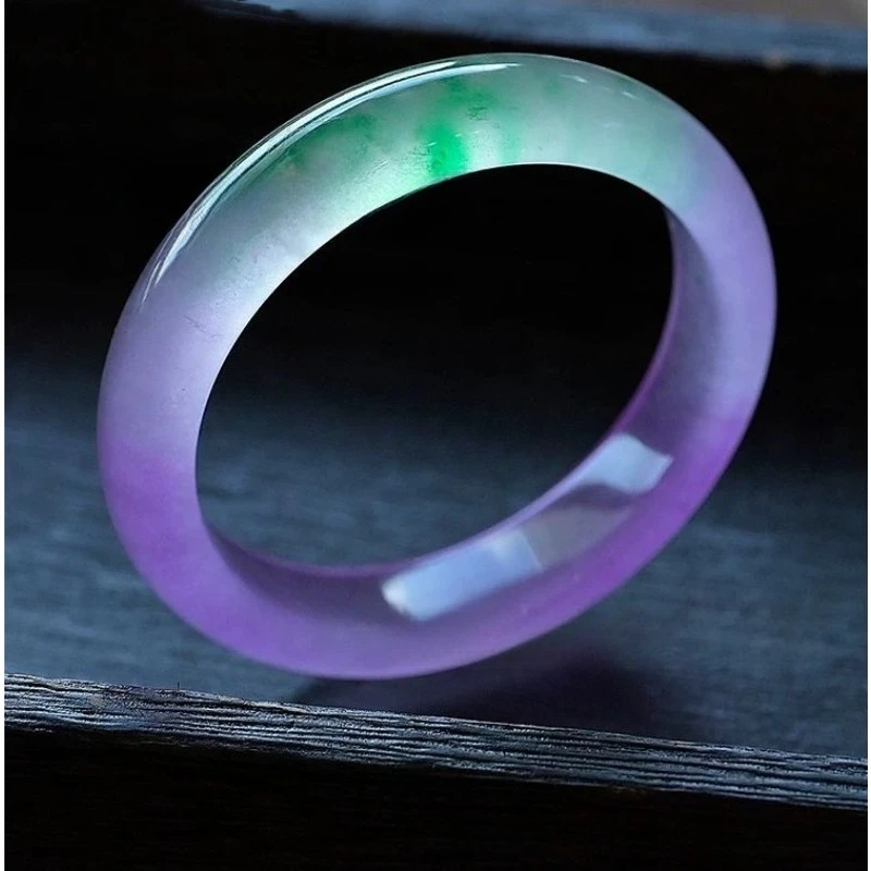 

New Natural High-ice Quartzite Jade Flat Bar Bracelet, Women's Versatile Jewelry