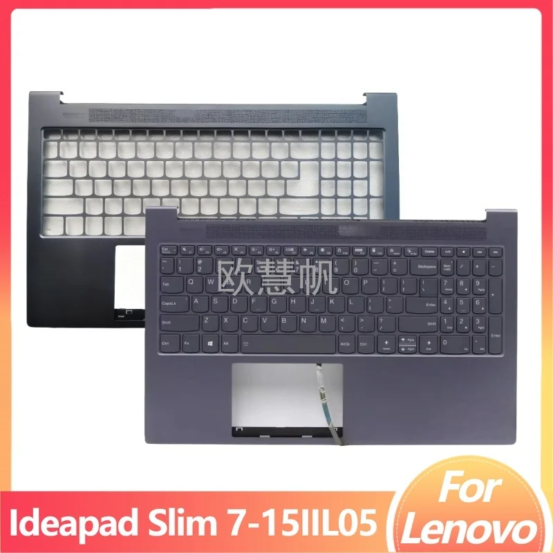 

M новые аксессуары для ремонта Lenovo Ideapad Yoga Slim 7-15IIL05, верхний чехол для упора для рук и ноутбука с клавиатурой с подсветкой в США, 15,6 дюйма
