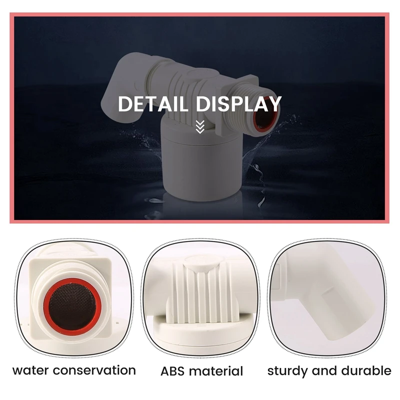 Válvula de esfera flutuante embutida válvula flutuante válvula de controle de nível de água para tanque de água solar