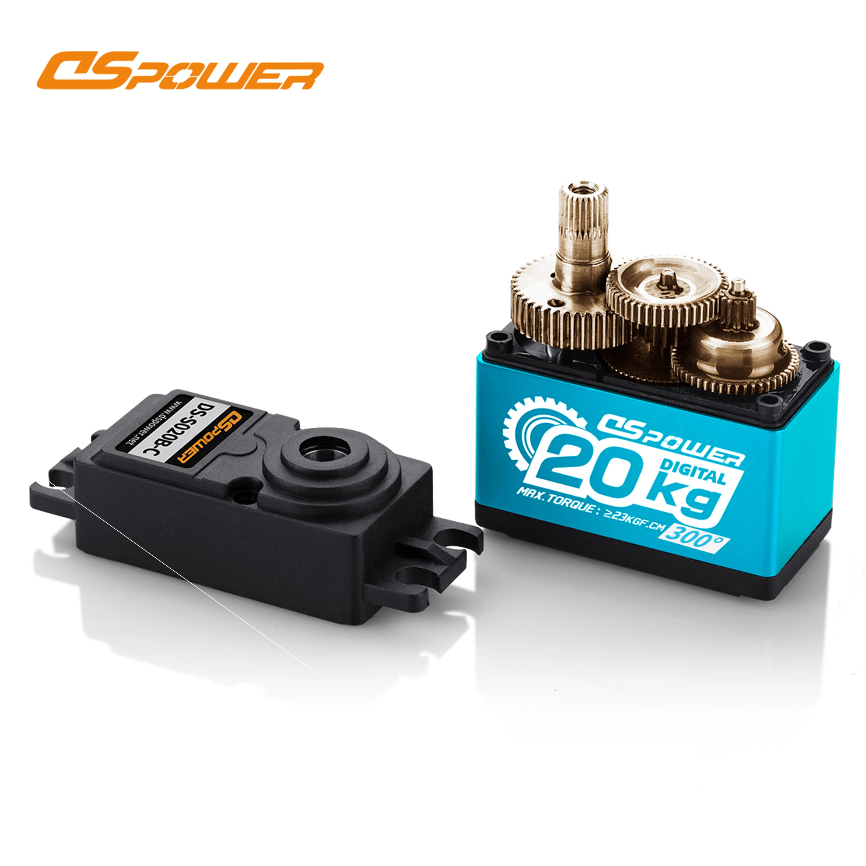 Ingranaggio metallico DSpower 20KG 300 °   Motore ad alta velocità servo digitale con guscio in mezzo alluminio 6.0~7.4V per accessori drone per barche per camion auto RC