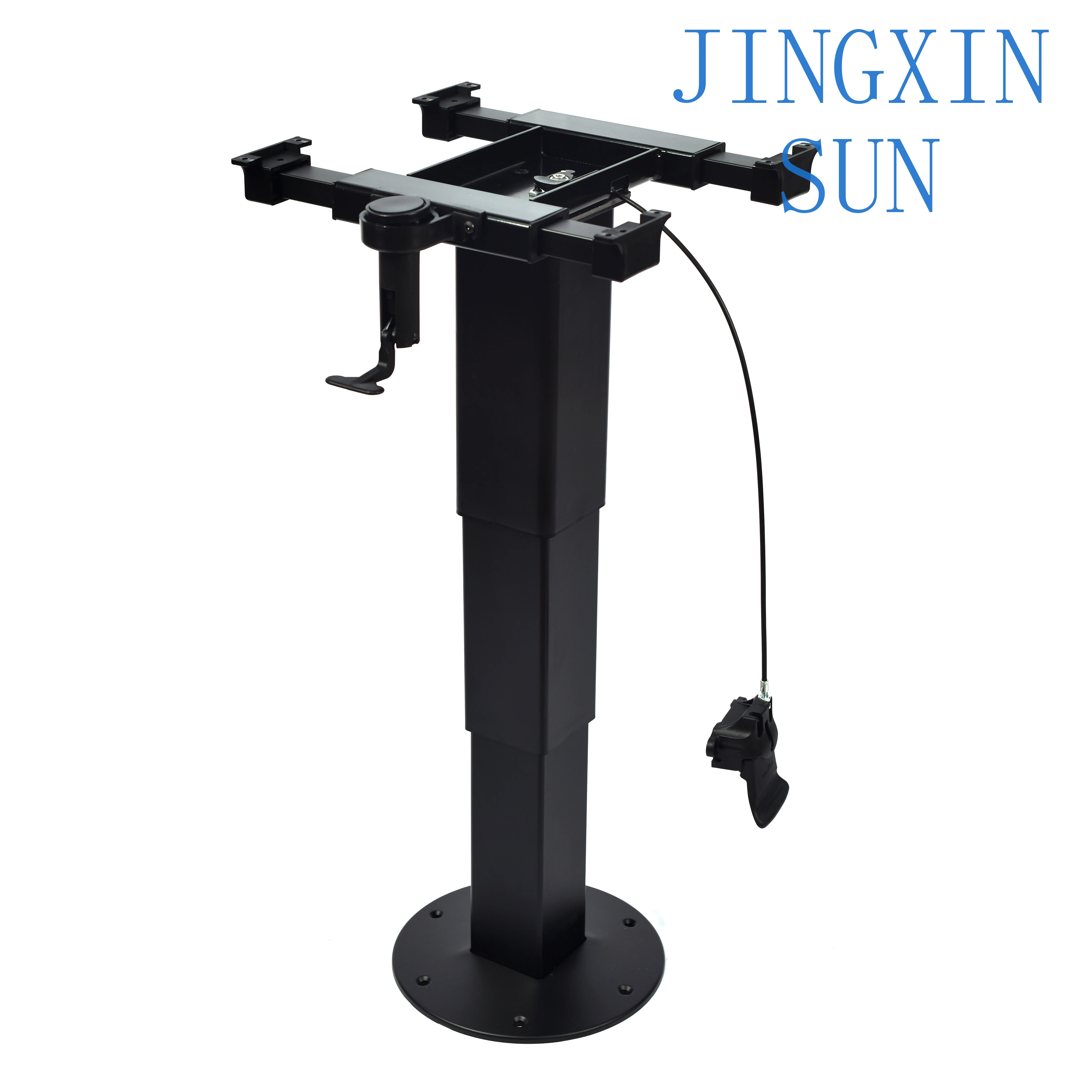steel lifting table legs with two-way translation frame