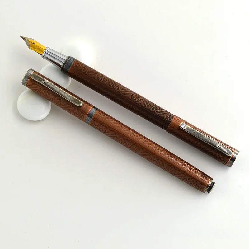 

Винтажная бронзовая перьевая ручка для каллиграфии Hero 395