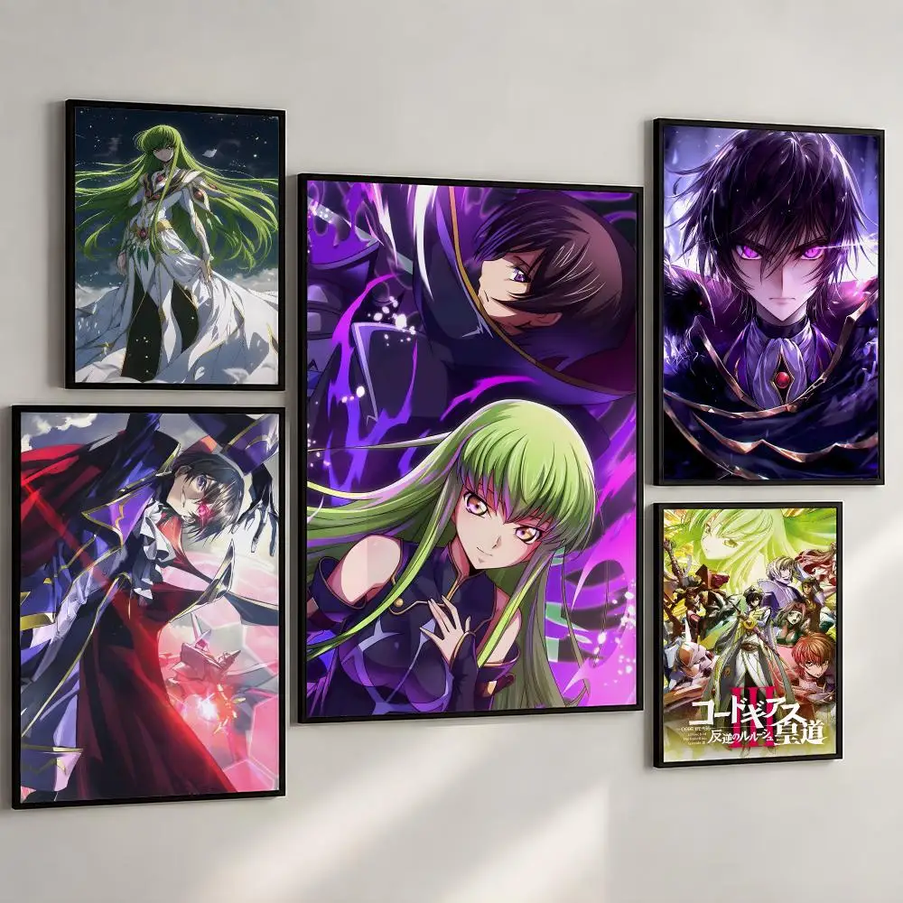 Anime Code Geass Lelouch Mecha Rebellion Poster PP Wall Art Print Removable Water-Resistant Home Decor ForBedroom Apartment Gift