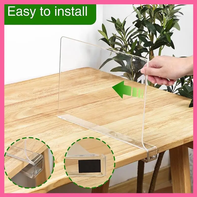 

10 шт., прозрачные перегородки для ПЭТ-полок для шкафа, прозрачные перегородки для полки в шкафу, органайзер для спальни, офиса, прочный, простой в использовании