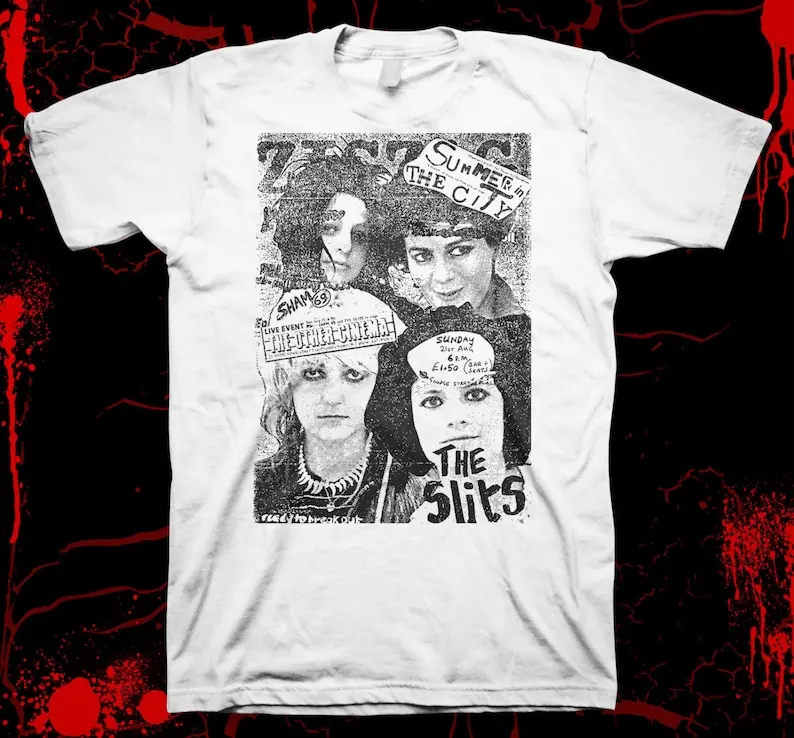 The Slits - punk flyer - Pre-shrunk, hand screened 100% cotton t-shirt