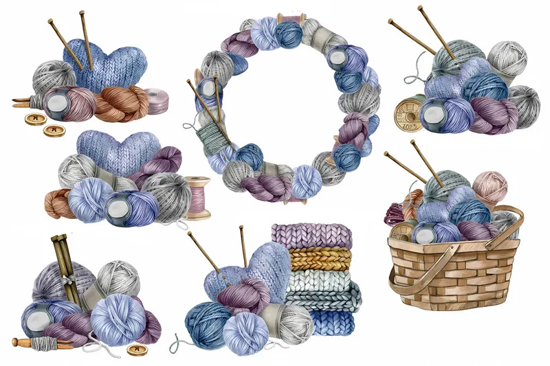 1Pack Wool Knitting Sticker DIY Craft Scrapbooking Album Junk Journal Decorative Stickers