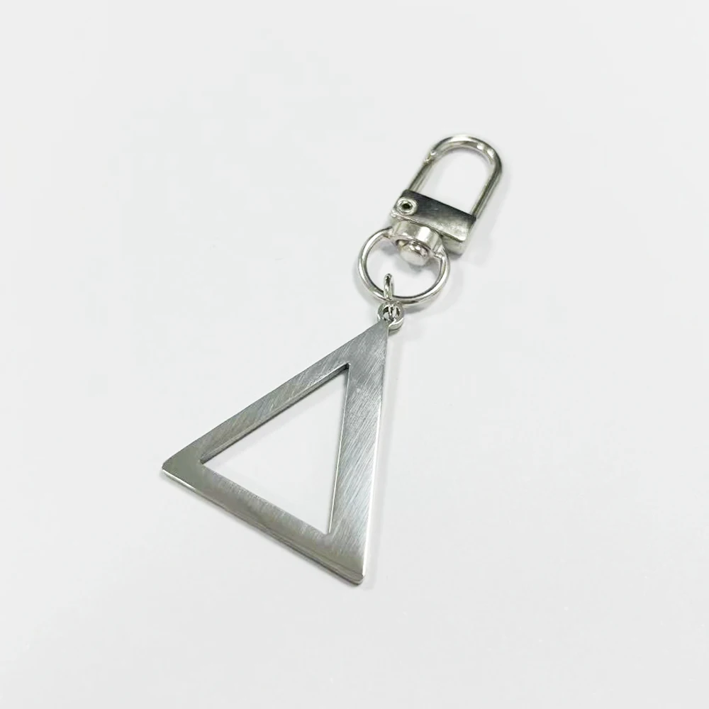 Delta Stainless Steel Pyramid Pendant Keychain