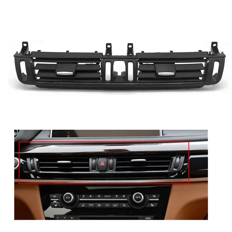 

1 Piece Car Dashboard Center Console Air Conditioner Ac Vent Outlet Grille Black ABS Car Accessories For BMW X5 F15 2013-2018