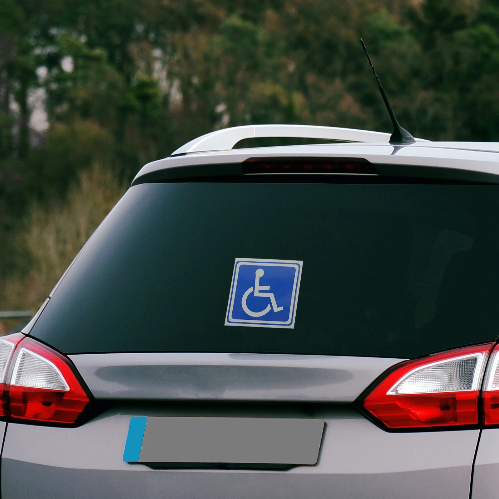 5-vellen nagelsticker autokleefstof rolstoelstickers symbool glas parkeerbord blauw voor thuisraam