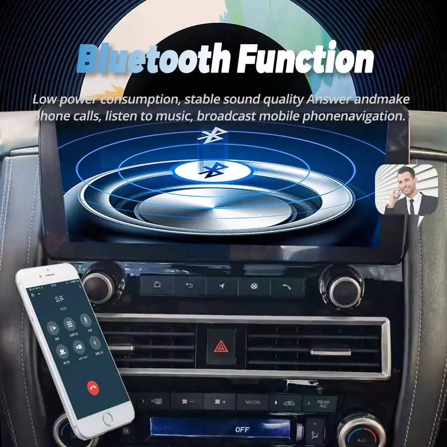 Reproductor Multimedia Android de 12.3 Pulgadas para Nissan Amada Patrol Royale SL 2014-2020 para Infinit Y62 QX80 QX56 Carplay Navegación GPS para Automóvil