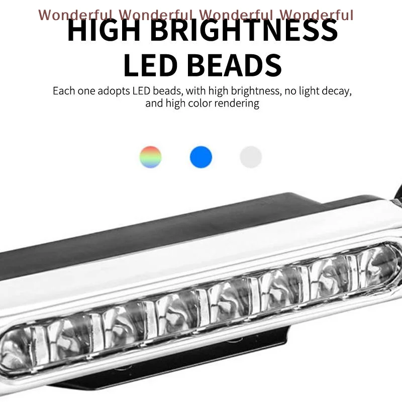 Wind Powered Car LED Daytime Running Light High Visibility Rotating Fan Auxiliary Lamp Improves Pedestrian Notice Rate