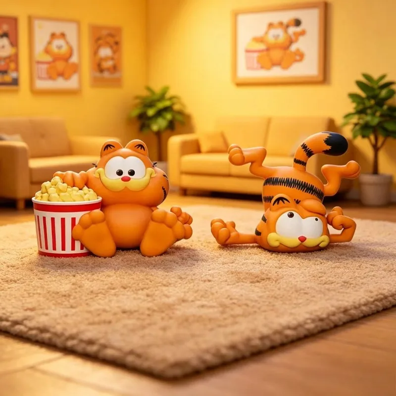 Ornement de voiture en résine mignon de dessin animé Garfield, décoration kawaii pour la maison, salon, chambre à coucher, vente en gros