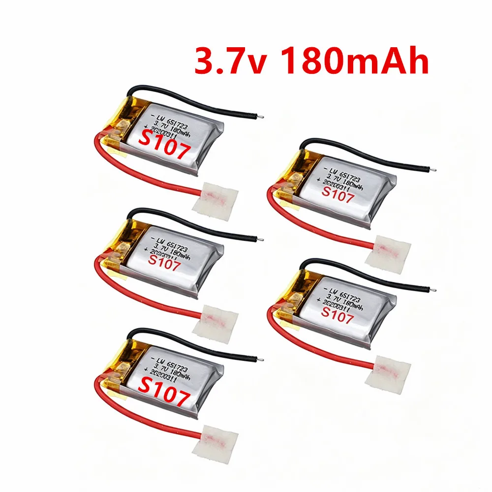 Аккумулятор 651723 3.7В для вертолетов Syma S105 S107 S107G S108 Skytech M3 m3 S977, запасные части, литий-полимерный аккумулятор 180мАч 3.7В, 1-20 шт.