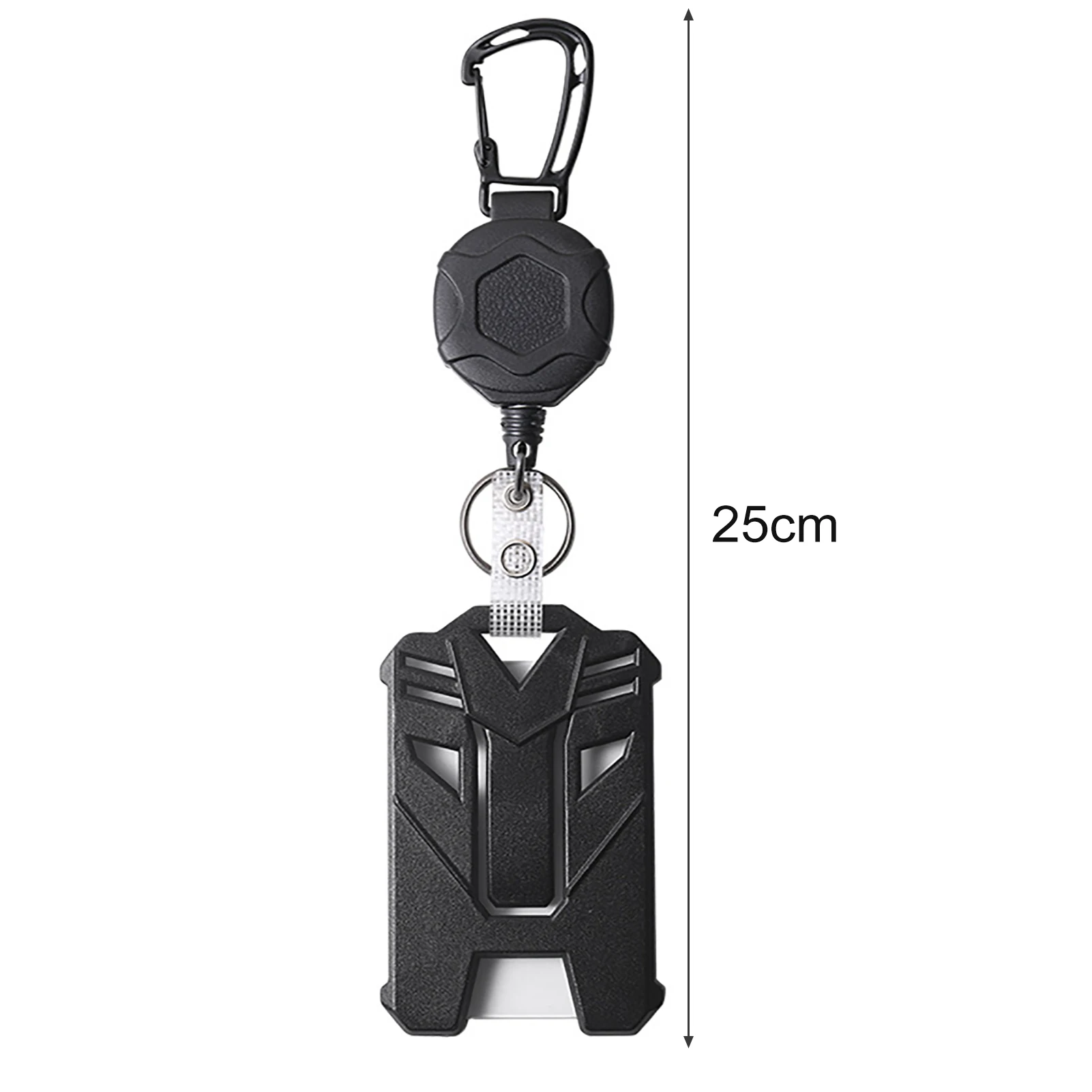 Badge Reel Easy-pull Card Holder Heavy Duty Stainless Steel Id Badge Holder with Retractable Reel Vertical Lanyard Durable