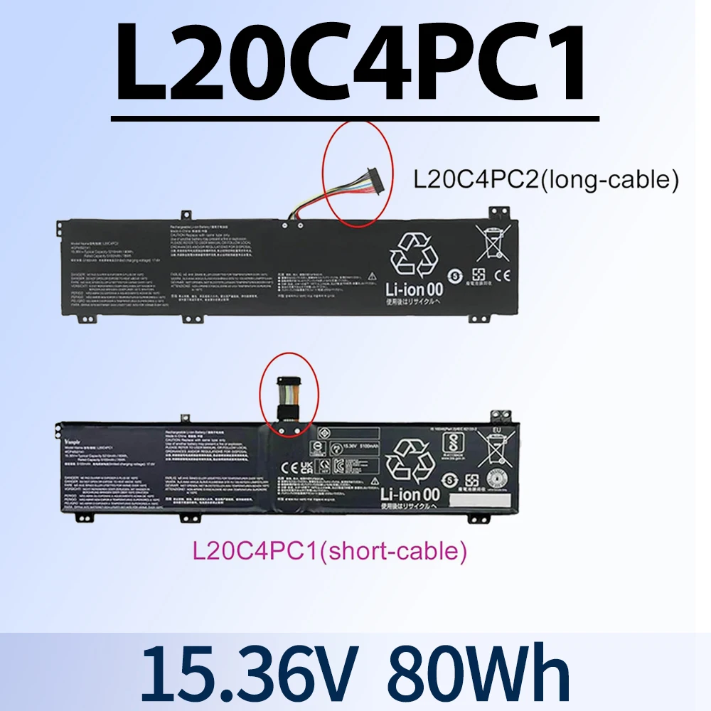 Аккумулятор L20C4PC1 для ноутбука Lenovo Legion 5 Pro-16ACH6 16ACH6H |   Pro-16ITH6 16ITH6H Legion 5-15ACH6 L20M4PC1 L20L4PC1 L20D4PC1