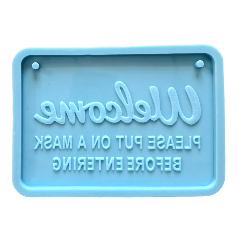 Welcome Doorplate Epoxy Resin Mold for DIY Wall Hanging Plates, Craft Project Dropship