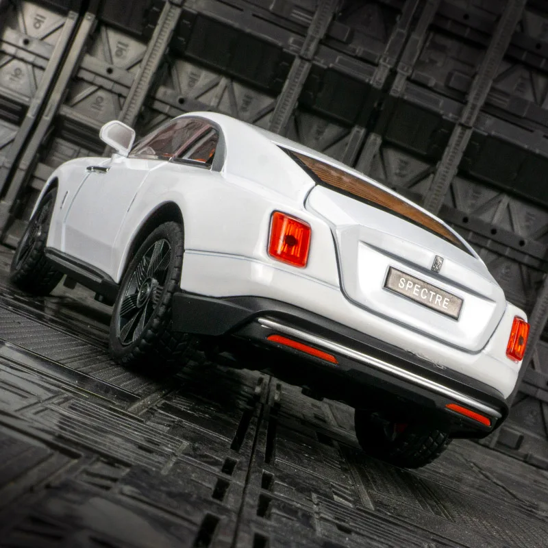 Péndulo modelo de coche de aleación brillante Rolls Royce 1:24, suspensión eléctrica, juguete para niños, puertas y tapa del motor, el maletero se puede abrir