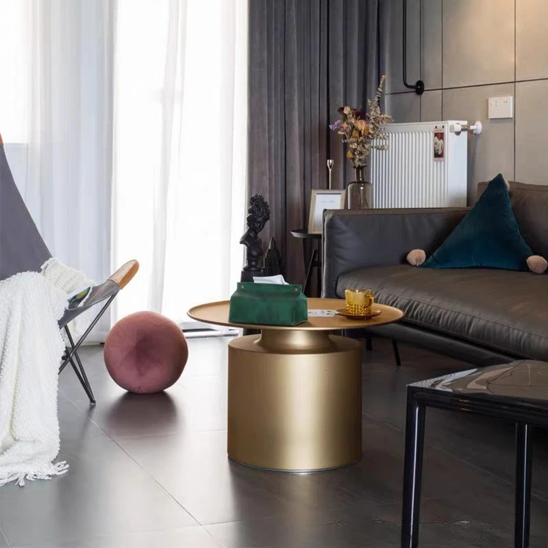 Móveis simples e modernos de estilo, mesa de centro redonda para sala de estar